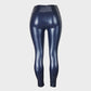 Stylish High-Waist Faux Leather Leggings: Matte, Glossy, Fleece-Lined, Tummy Control