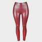 Stylish High-Waist Faux Leather Leggings: Matte, Glossy, Fleece-Lined, Tummy Control