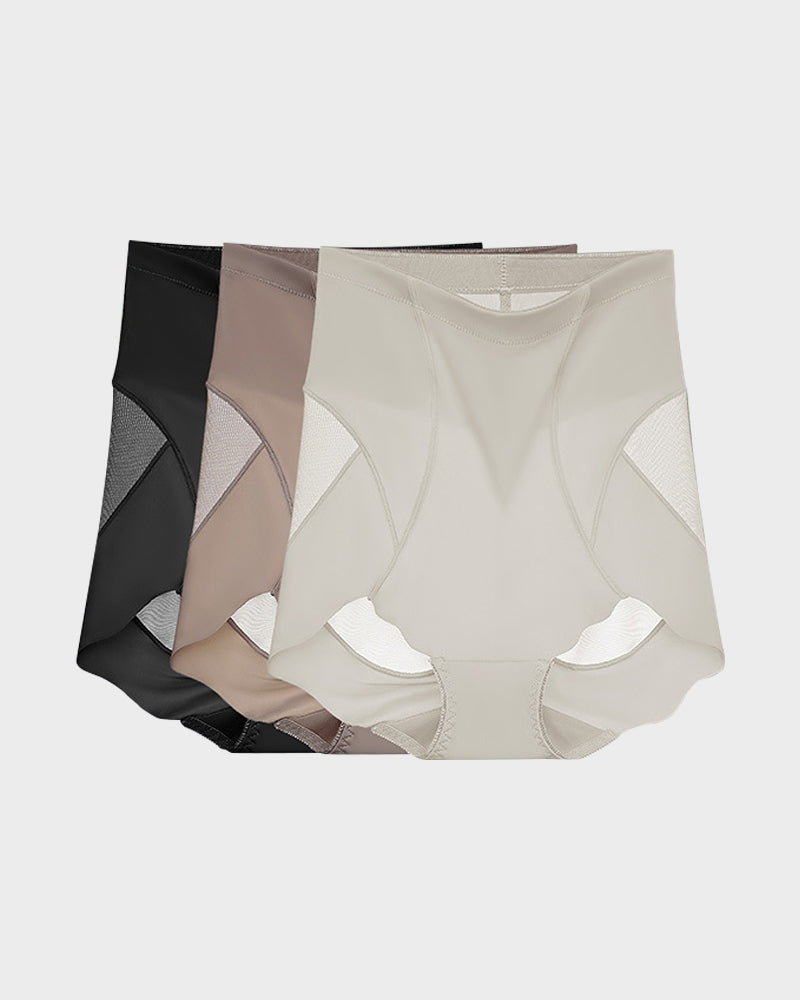 Invisible Mesh High-Waist Shaping Panties 3-Pack: Strong Tummy Control & Lift