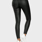 Chic High-Waist PU Leather Skinny Pants for Women - Figure-Sculpting Style