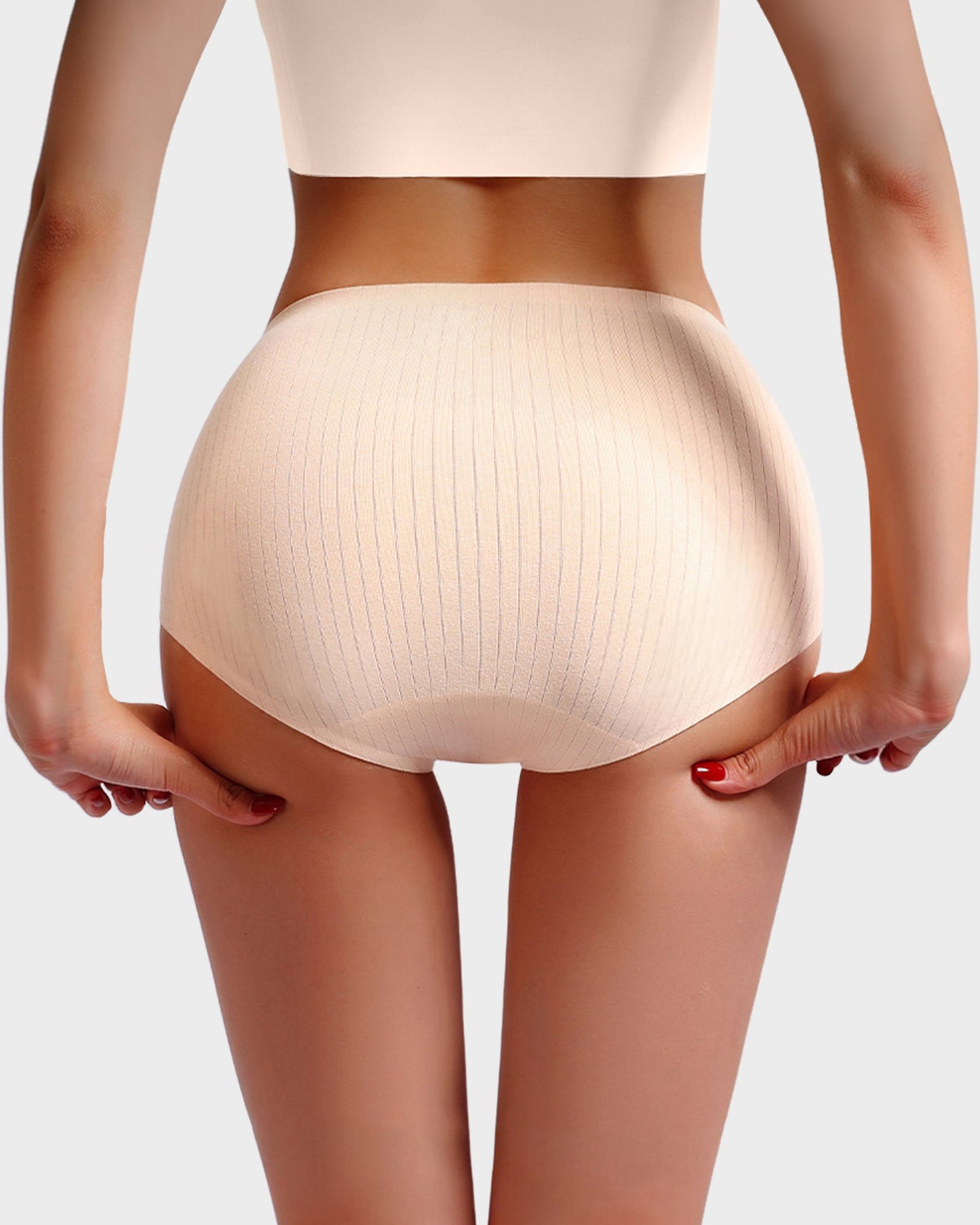 Luxurious High-Waisted Cotton Seamless Lifting Briefs 4-Pack for Ultimate Comfort
