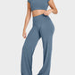 Ultra-Flattering High-Waisted Wide-Leg Yoga Lounge Pants with Tummy Control