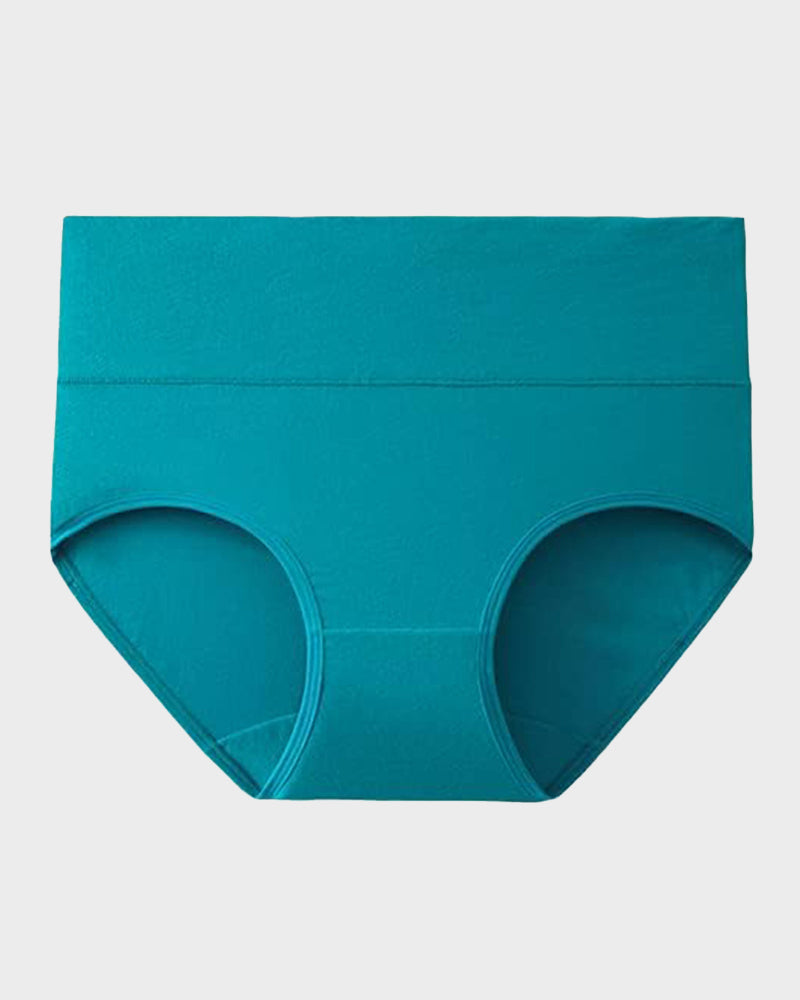 Women's Soft Cotton High-Waist Full Coverage Briefs Underwear 4-Pack