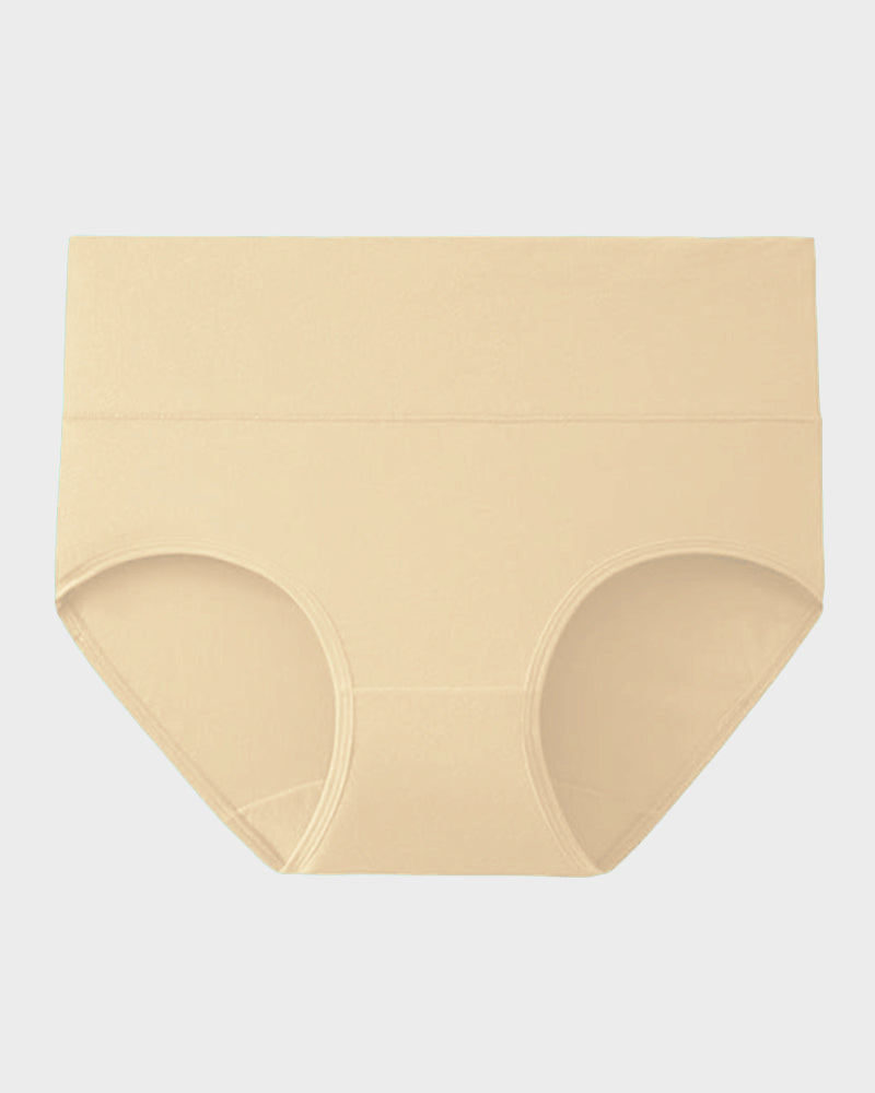 Women's Soft Cotton High-Waist Full Coverage Briefs Underwear 4-Pack