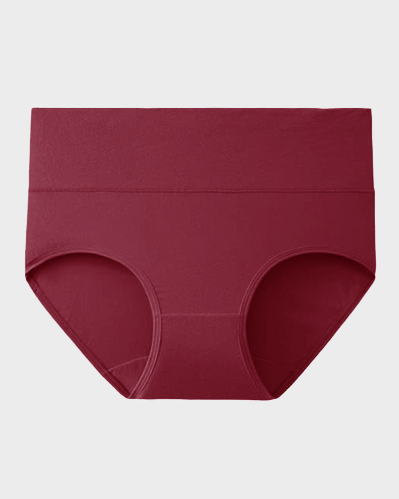Women's Soft Cotton High-Waist Full Coverage Briefs Underwear 4-Pack