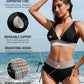 Chic High Waisted Tummy Control Color Block Bikini Set for Women