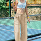 Y2K Hip Hop Patchwork Baggy Wide Leg Cargo Pants with Pockets