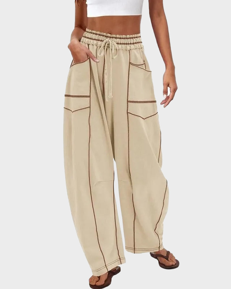 Y2K Hip Hop Patchwork Baggy Wide Leg Cargo Pants with Pockets