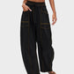 Y2K Hip Hop Patchwork Baggy Wide Leg Cargo Pants with Pockets