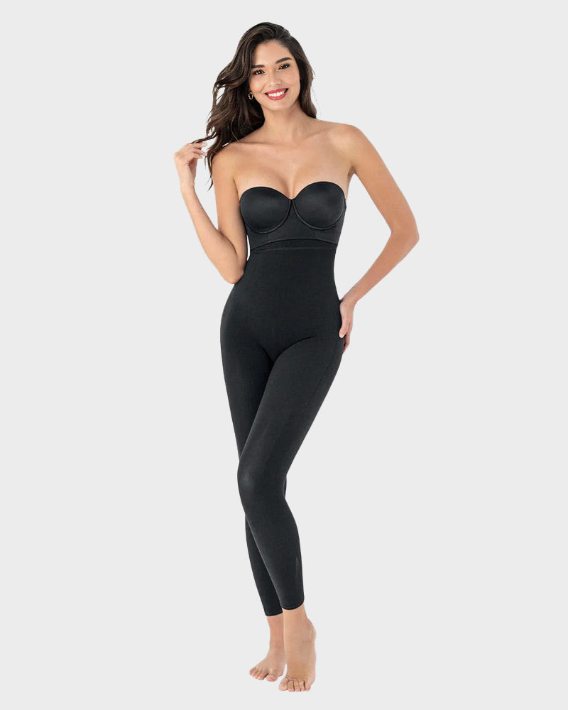 Invisible High-Waist Butt-Lifting Capri Shaper: Seamless Tummy Control Body Shaper