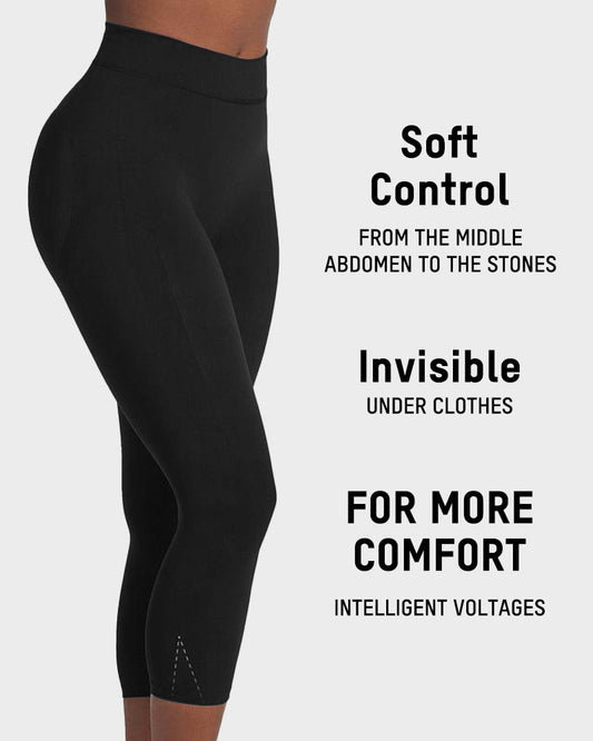 Invisible High-Waist Butt-Lifting Capri Shaper: Seamless Tummy Control Body Shaper