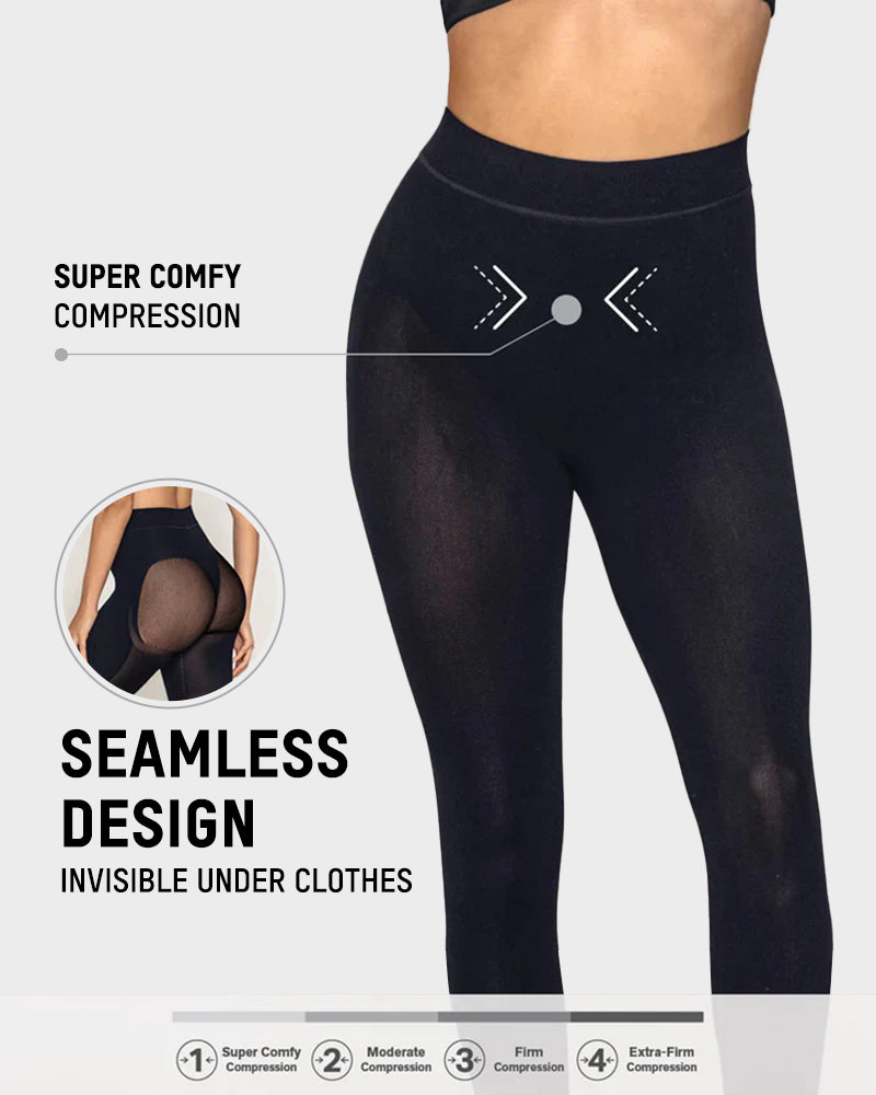 Invisible High-Waist Butt-Lifting Capri Shaper: Seamless Tummy Control Body Shaper