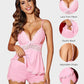 Luxurious Lace-Trim Modal Cami Shorts Pajama Set for Ultimate Comfort Lounging