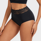 Soft Breathable High-Waist Cotton Hipster Panties, Lace Trim 5-Pack