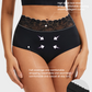Soft Breathable High-Waist Cotton Hipster Panties, Lace Trim 5-Pack