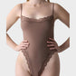 Lace Trim Sculpting Thong Bodysuit