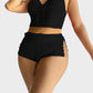 Luxurious Lace Trim Satin Pajama Set: Silky Cami Top and Flirty Split Shorts