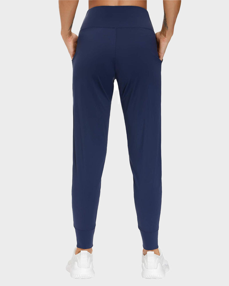 Women's Lightweight High-Waist Tapered Joggers: Soft, Stretch, Comfort Pockets