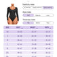 Sleek Long-Sleeve Shaping Bodysuit: Tummy Control, Soft, Versatile Diamond Neckline