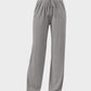 Comfortable Chic Asymmetrical Long Sleeve Top Wide Leg Pants Lounge Set