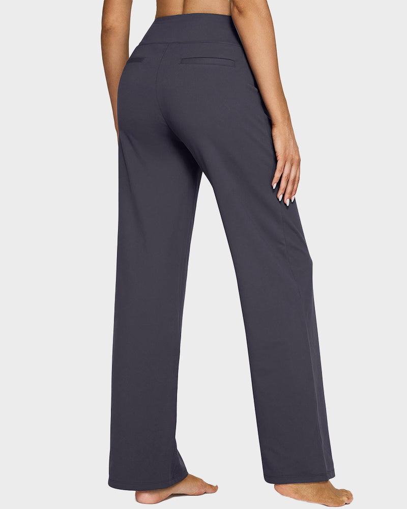 Elegant High-Waist Wide-Leg Yoga Pants: Professional Comfort, Stylish Flowy Design