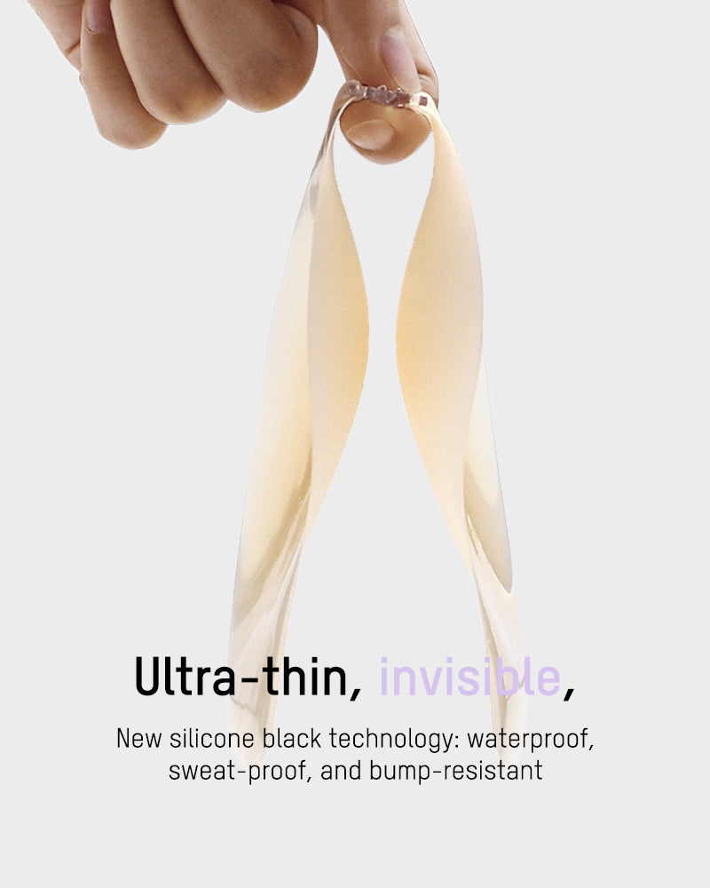 Invisible Mango Cup Ultra-Thin Silicone Adhesive Bra - 2 Pairs Reusable Backless Strapless Lift