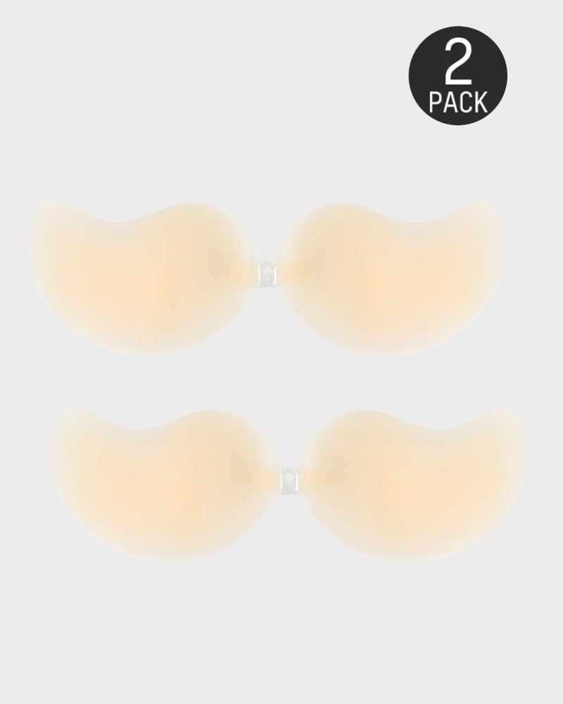 Invisible Mango Cup Ultra-Thin Silicone Adhesive Bra - 2 Pairs Reusable Backless Strapless Lift