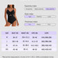 Stylish Metallic Accent Mesh Panel One-Piece Swimsuit with Tummy Control Shaping