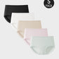 5-Pack Seamless Mid-Rise No-Show Breathable Sport Control Panties for Women