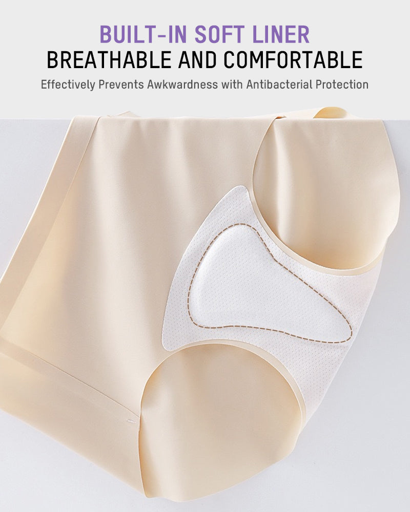 5-Pack Seamless Mid-Rise No-Show Breathable Sport Control Panties for Women