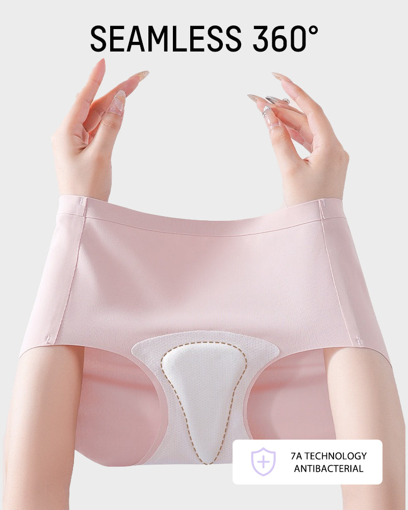 5-Pack Seamless Mid-Rise No-Show Breathable Sport Control Panties for Women