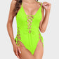 Deep Plunge V-Neck High Cut Lace-Up One-Piece Swimsuit for Women