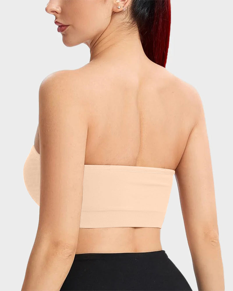 Ultimate Comfort Non-Slip Bandeau Bra: Seamless, Wireless, Strapless Support