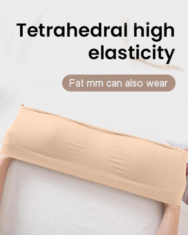 Ultimate Comfort Non-Slip Bandeau Bra: Seamless, Wireless, Strapless Support