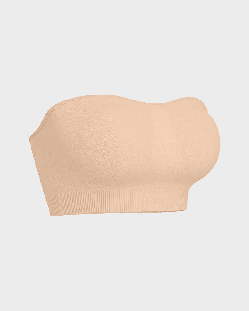 Ultimate Comfort Non-Slip Bandeau Bra: Seamless, Wireless, Strapless Support