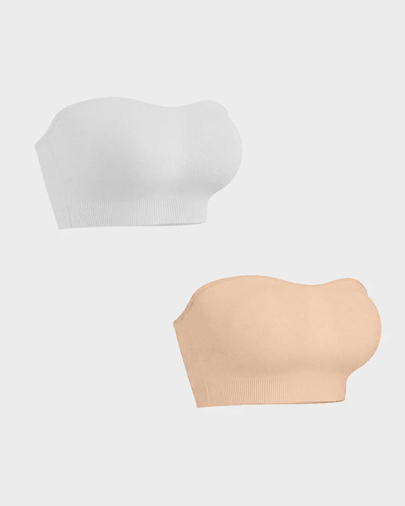 Ultimate Comfort Non-Slip Bandeau Bra: Seamless, Wireless, Strapless Support