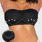 Seamless Non-Slip Crossover Bandeau Bra: Wireless Side Hook Comfort & Support