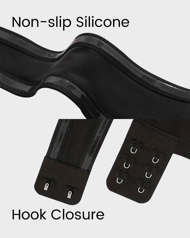Seamless Non-Slip Crossover Bandeau Bra: Wireless Side Hook Comfort & Support