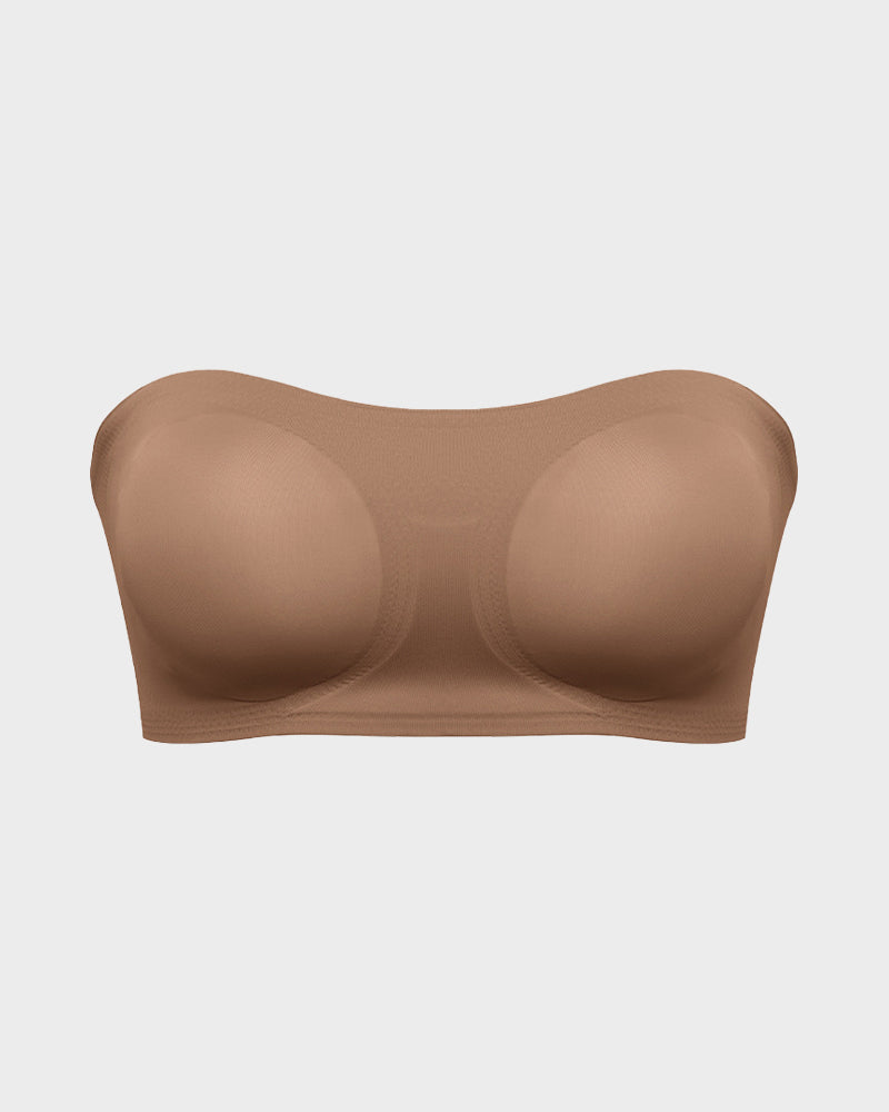 Seamless Non-Slip Crossover Bandeau Bra: Wireless Side Hook Comfort & Support