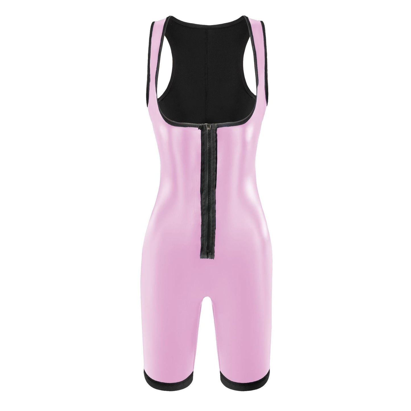 Women's Zip-Up Sauna Shapewear Bodysuit for Enhanced Sweat & Slimming