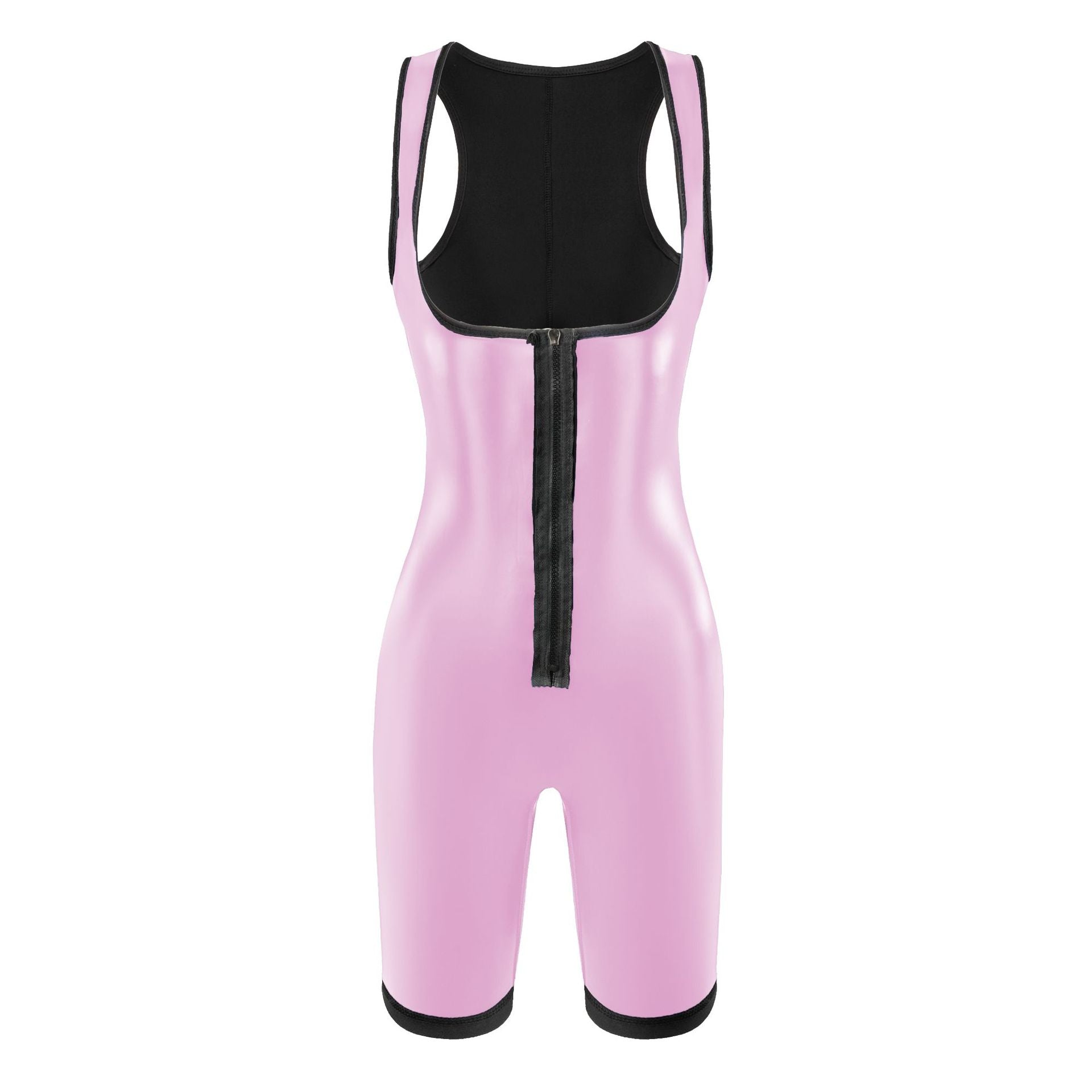 Women's Zip-Up Sauna Shapewear Bodysuit for Enhanced Sweat & Slimming