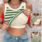 Tank Top with Built in Bra, Round Neck Ribbed Tank Top with Bra Pads