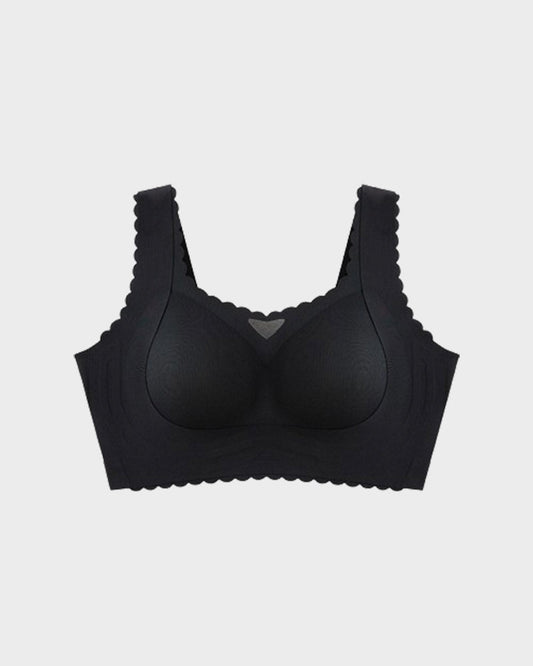 SheCurve Ultra-Thin Comfy Wireless Bra with Scalloped Design for Natural Uplift