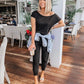 Chic Off-Shoulder Short Sleeve Jumpsuit with Beam Foot Design for Women