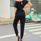 Chic Off-Shoulder Short Sleeve Jumpsuit with Beam Foot Design for Women