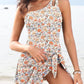 Elegant One-Shoulder Tummy Control Swim Dress with Skirted Hem & Built-in Support