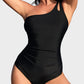 Chic Asymmetrical One-Shoulder One Piece Swimsuit for Women Beach Vacation
