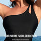 Chic Asymmetrical One-Shoulder One Piece Swimsuit for Women Beach Vacation