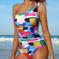 Chic Asymmetrical One-Shoulder One Piece Swimsuit for Women Beach Vacation