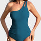 Chic Asymmetrical One-Shoulder One Piece Swimsuit for Women Beach Vacation